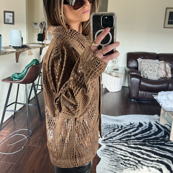 Faux Leather/ Fur Coat - Picture 3 of 3